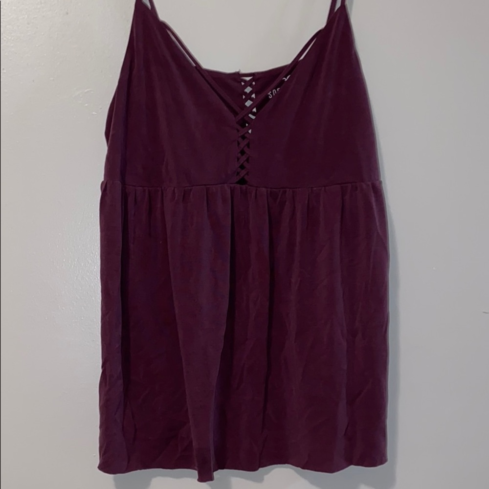 Suede babydoll tank